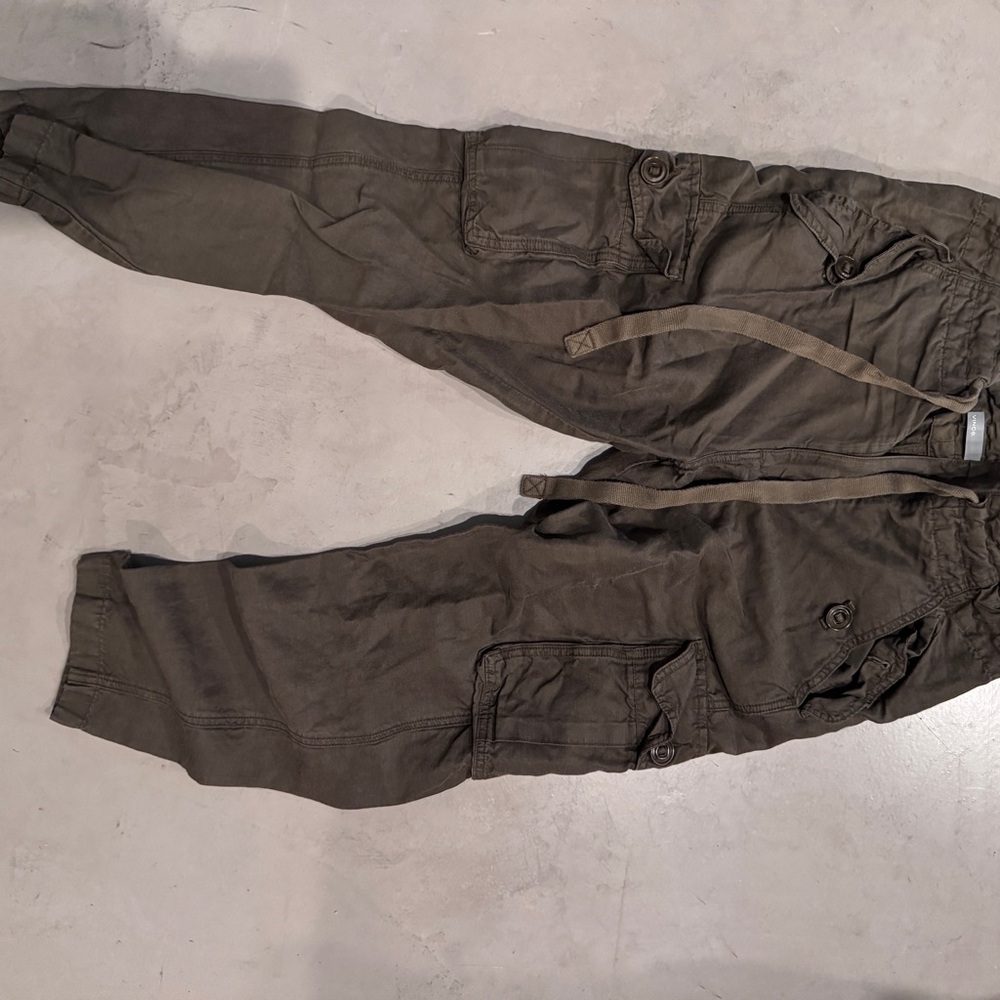 Woman's James Perse Utility Cargo Pants - Dark Olive 1